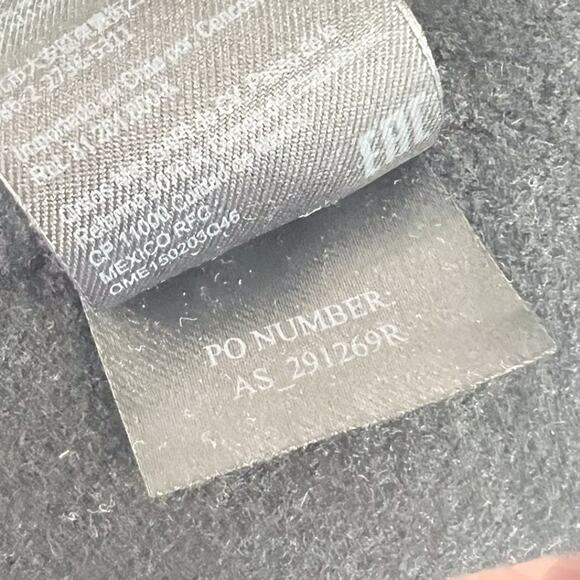 ALLSAINTS Adalee Black Wool Blend Coat Small Drape Front Classic Minimalist - Picture 9 of 9